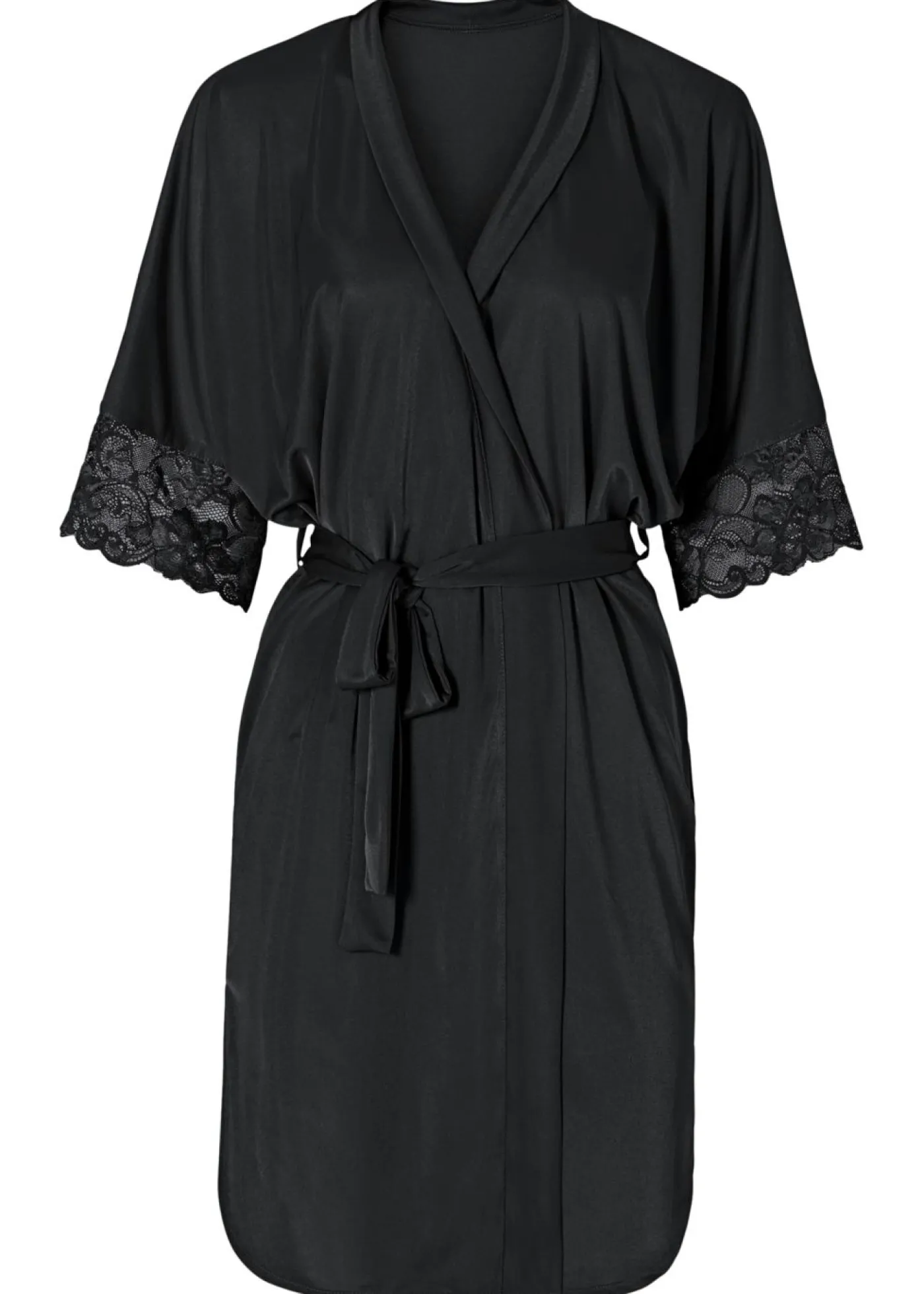 bonprix bonprix Bata de satén Negro New