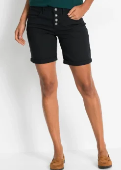 bonprix bonprix Bermuda elástica Negro