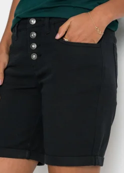bonprix bonprix Bermuda elástica Negro