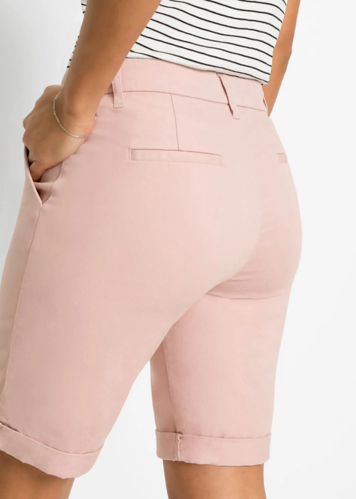 bonprix bonprix Bermuda elástica Rosa Outlet