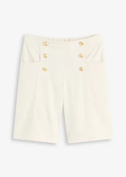 bonprix bonprix Bermudas con botones decorativos Crudo Online