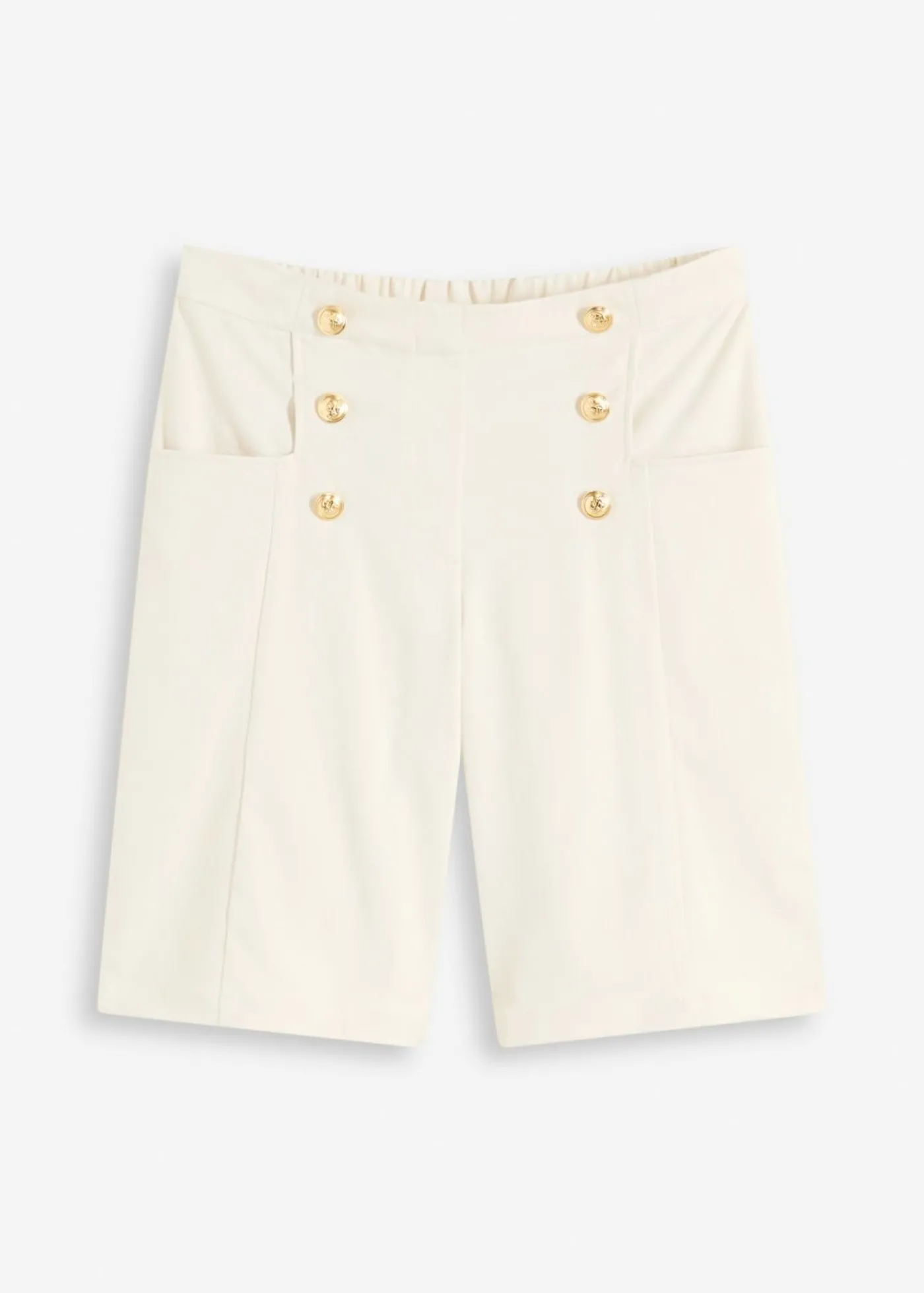 bonprix bonprix Bermudas con botones decorativos Crudo Online