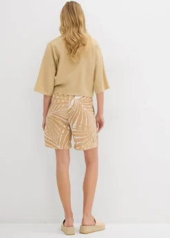 bonprix bonprix Bermudas con cintura elástica blanco lana-beige nuevo Best