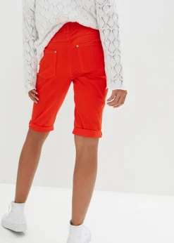 bonprix bonprix Bermudas con cintura elástica rojo pimentón Discount