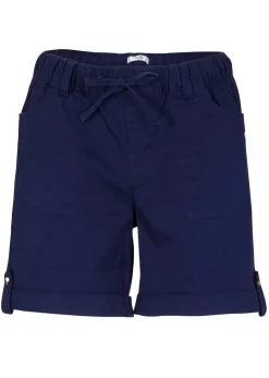 bonprix bonprix Bermudas de algodón con cinturilla elástica Azul noche Discount