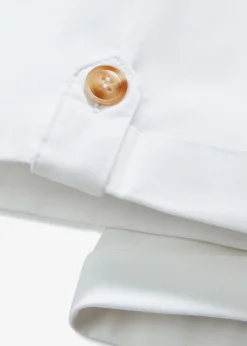 bonprix bonprix Bermudas de algodón con cinturilla elástica Blanco Outlet