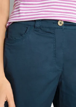 bonprix bonprix Bermudas de algodón con cinturilla cómoda Azul marino