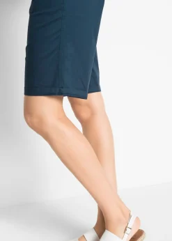 bonprix bonprix Bermudas de algodón con cinturilla cómoda Azul marino