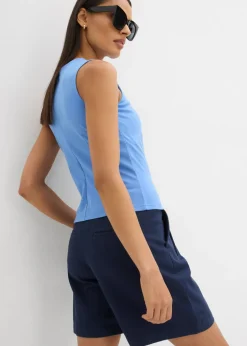 bonprix bonprix Bermudas de algodón puro Azul marino