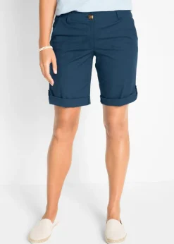 bonprix bonprix Bermudas de algodón veraniegas Azul marino Hot