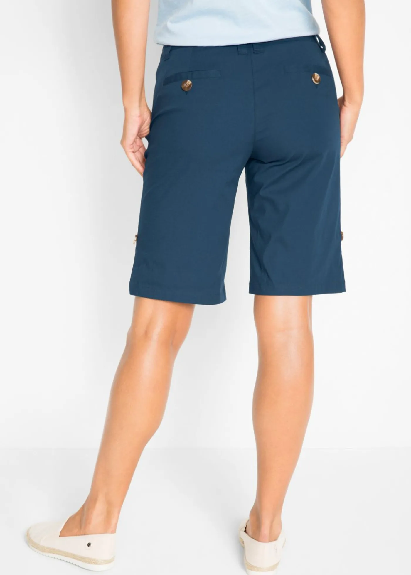 bonprix bonprix Bermudas de algodón veraniegas Azul marino Hot