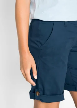 bonprix bonprix Bermudas de algodón veraniegas Azul marino Hot