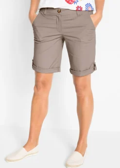 bonprix bonprix Bermudas de algodón veraniegas taupe