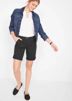 bonprix bonprix Bermudas de algodón veraniegas Negro Best