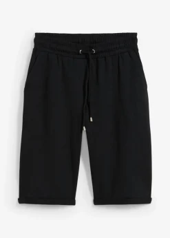 bonprix bonprix Bermudas de chándal con dobladillo Negro