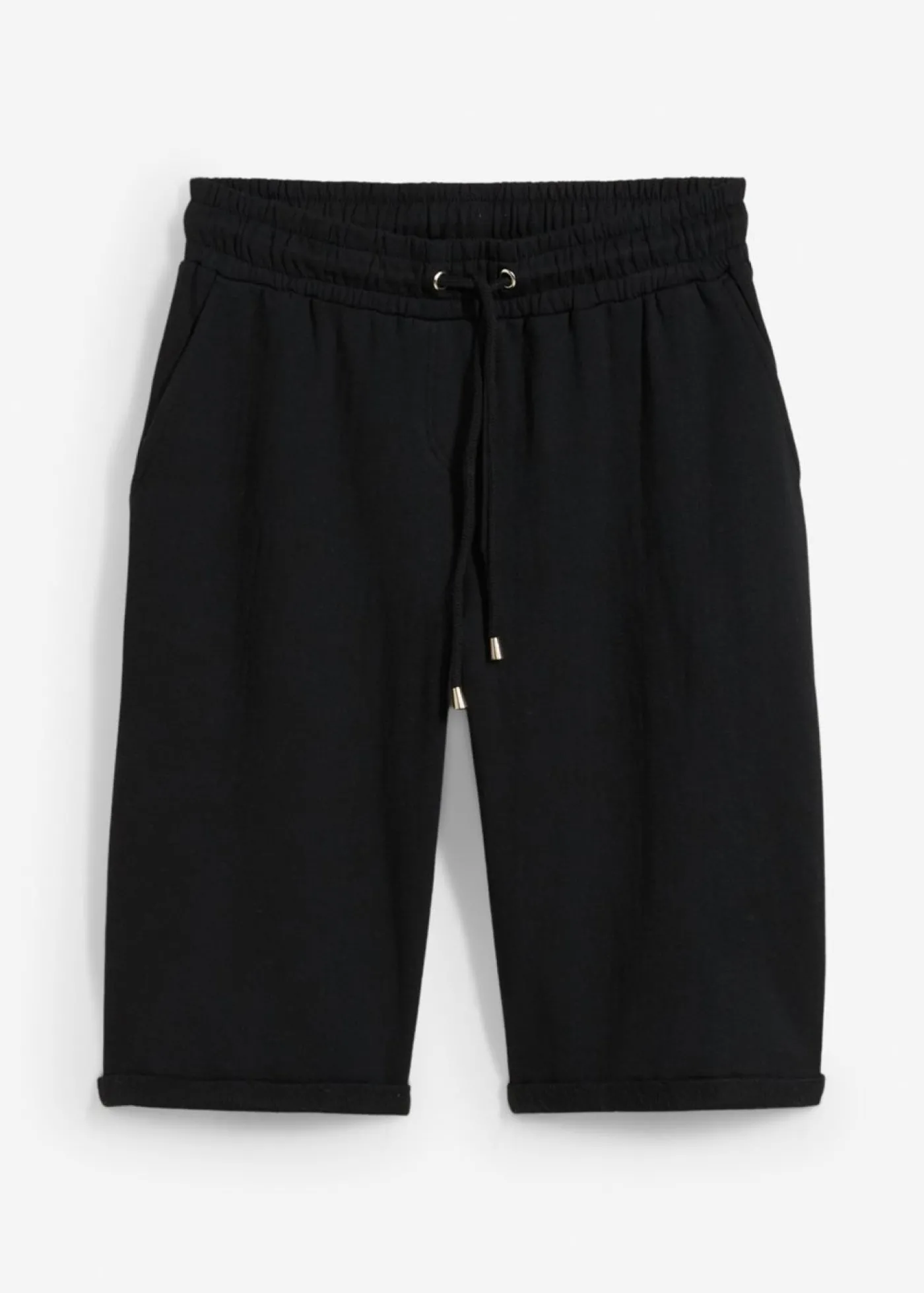 bonprix bonprix Bermudas de chándal con dobladillo Negro