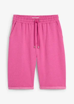bonprix bonprix Bermudas de chándal con dobladillo fucsia moteado Outlet