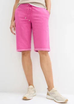 bonprix bonprix Bermudas de chándal con dobladillo fucsia moteado Outlet