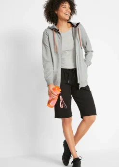 bonprix bonprix Bermudas de chándal de algodón puro Negro Outlet