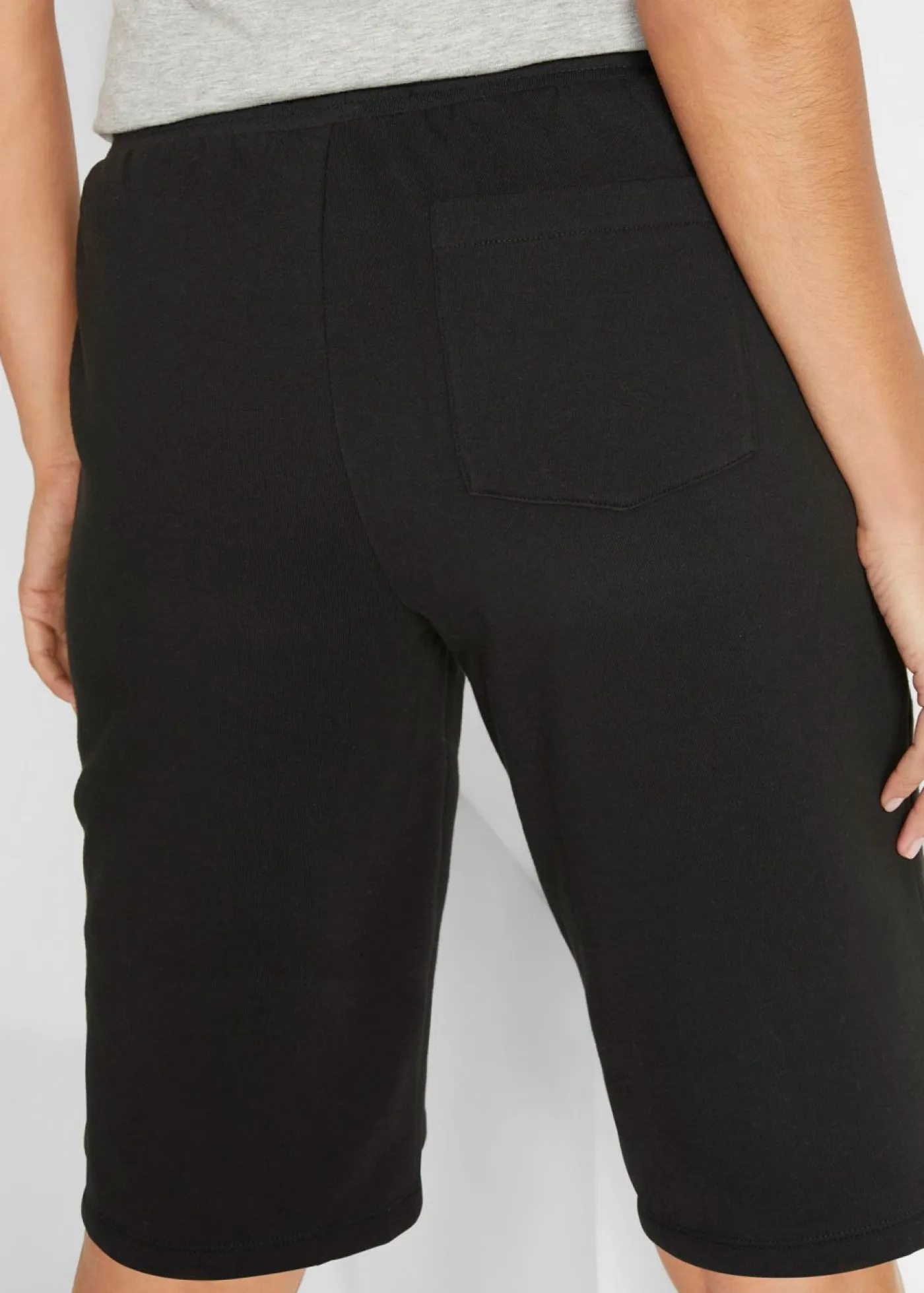 bonprix bonprix Bermudas de chándal de algodón puro Negro Outlet