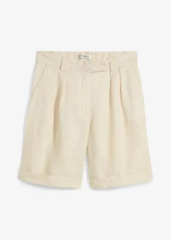 bonprix bonprix Bermudas de lino puro Arena claro
