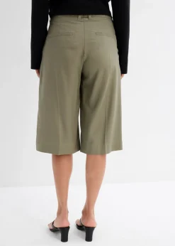 bonprix bonprix Bermudas de lyocell fluido verde oliva mate Clearance
