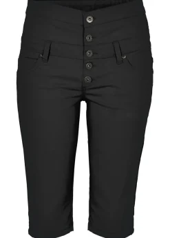 bonprix bonprix Bermudas de mezcla de algodón elástico Negro Discount