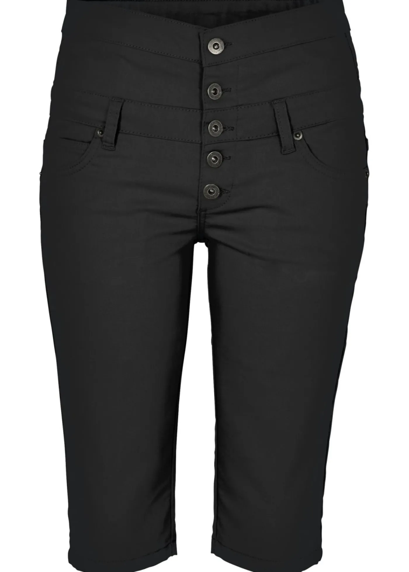 bonprix bonprix Bermudas de mezcla de algodón elástico Negro Discount