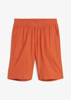 bonprix bonprix Bermudas de mezcla de lino y viscosa Naranja cobrizo New