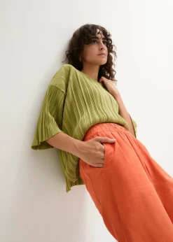 bonprix bonprix Bermudas de mezcla de lino y viscosa Naranja cobrizo New