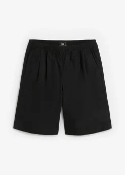 bonprix bonprix Bermudas de mezcla de lino y algodón Negro Online