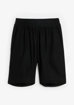 bonprix bonprix Bermudas de mezcla de lino y viscosa Negro Sale