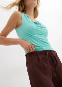 bonprix bonprix Bermudas de mezcla de viscosa fluida Marrón tierra Best