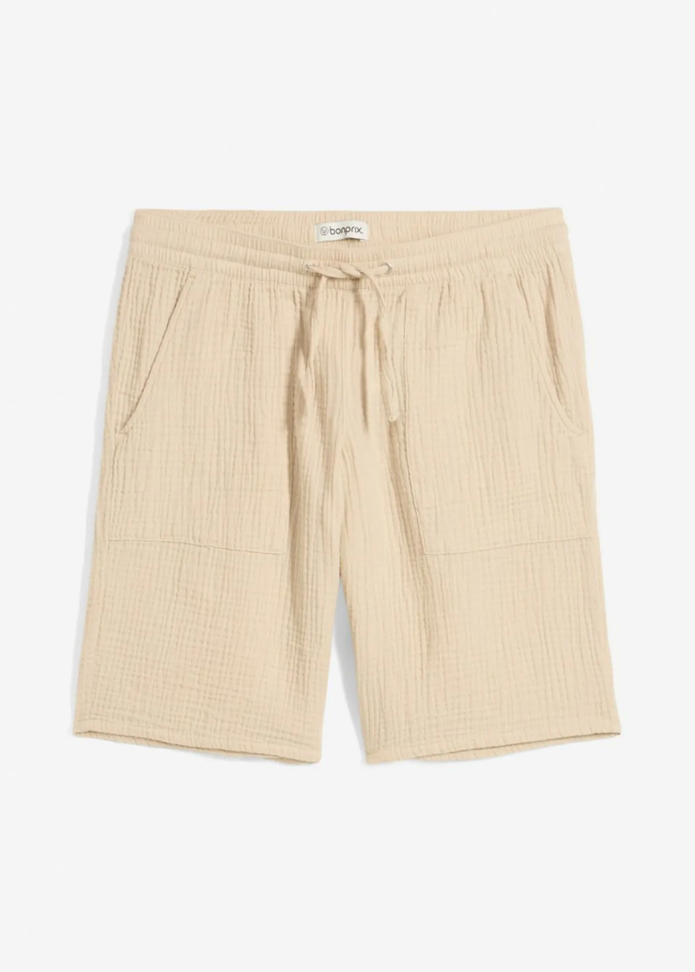 bonprix bonprix Bermudas de muselina sin cierre Arena claro Clearance