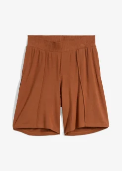 bonprix bonprix Bermudas de punto con cinturilla cómoda marrón ladrillo Online
