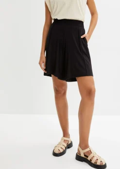 bonprix bonprix Bermudas de punto con cinturilla cómoda marrón ladrillo Online