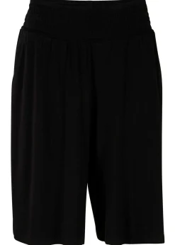 bonprix bonprix Bermudas de punto de mezcla de viscosa Negro