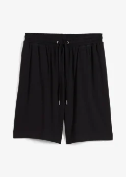 bonprix bonprix Bermudas de punto de viscosa fluida Negro Best