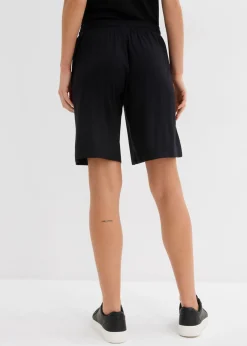 bonprix bonprix Bermudas de punto de viscosa fluida Negro Best