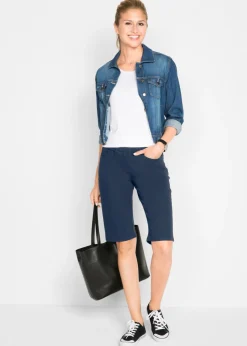bonprix bonprix Bermudas elásticas (2 unidades) azul marino+denim claro Discount