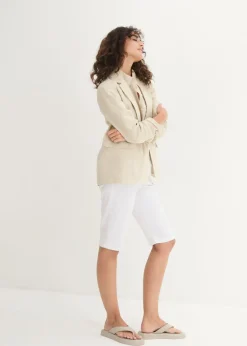 bonprix bonprix Bermudas elásticas (2 unidades) Blanco + azul blanqueado