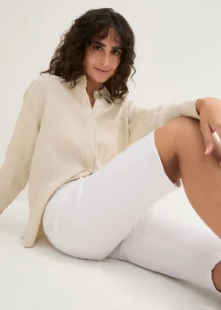 bonprix bonprix Bermudas elásticas (2 unidades) Blanco + azul blanqueado