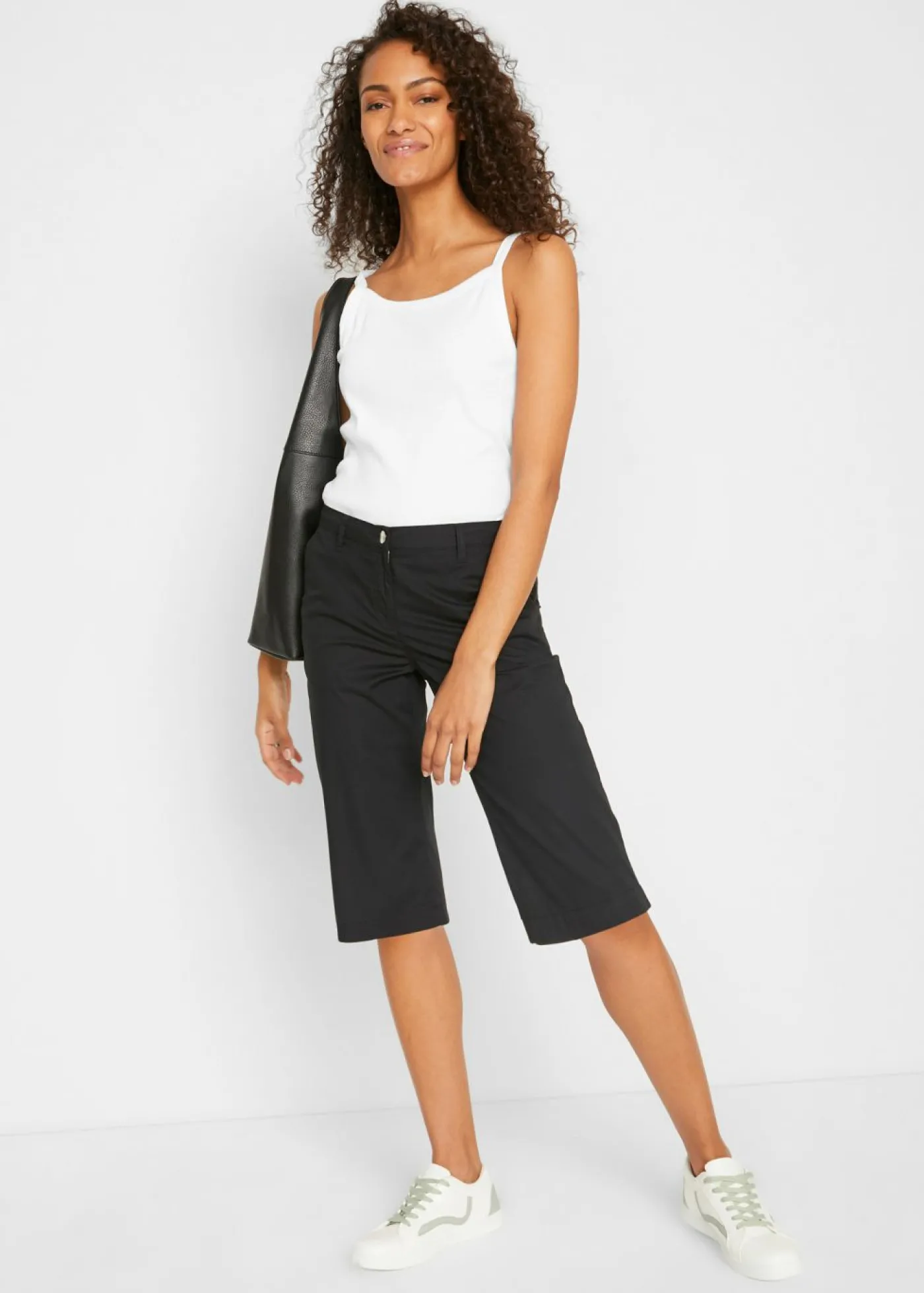 bonprix bonprix Bermudas largas con cintura elástica Negro
