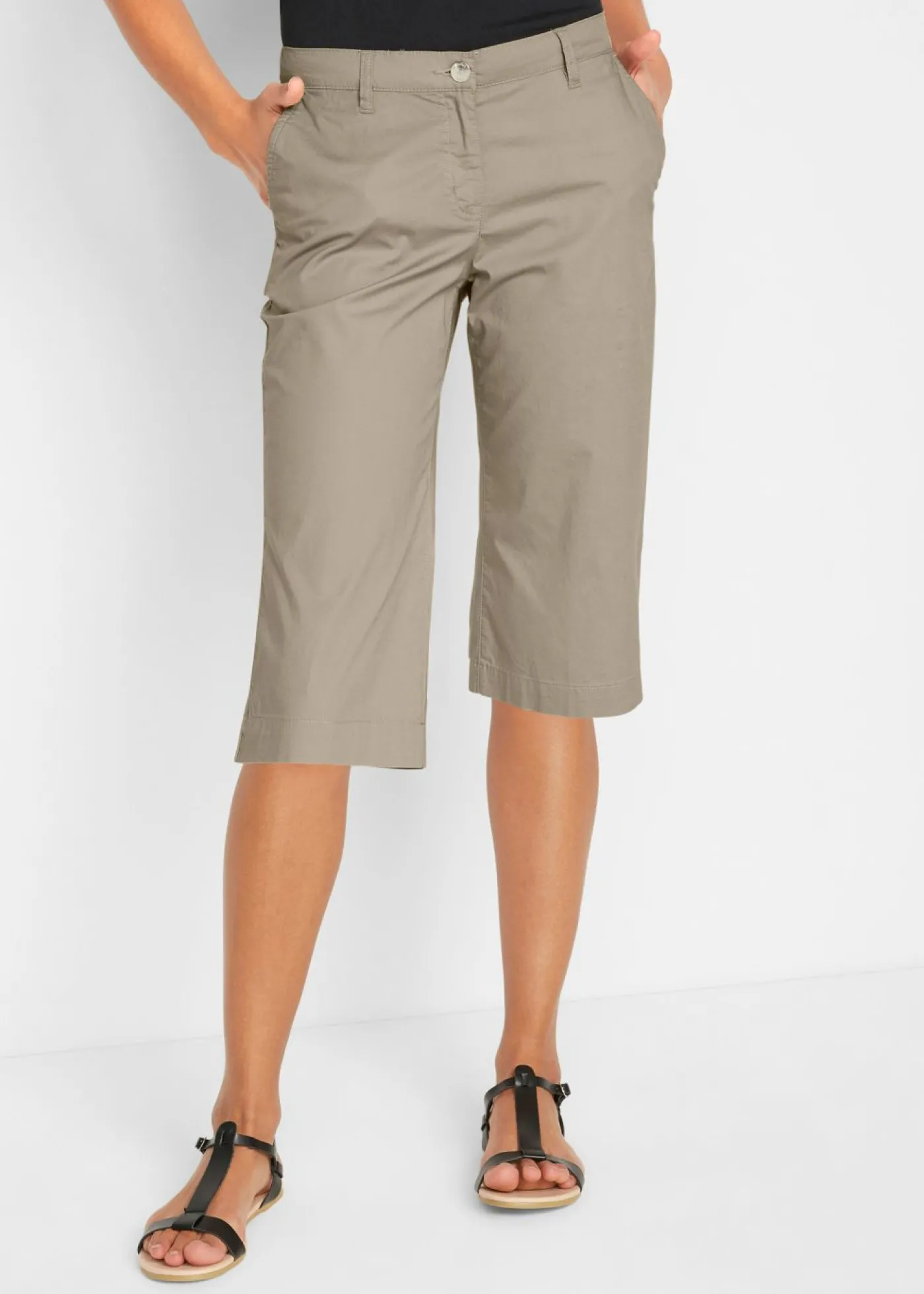 bonprix bonprix Bermudas largas con cintura elástica Arena Sale