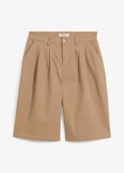 bonprix bonprix Bermudas largas de mezcla de algodón elástico arcilla Online