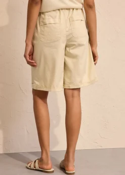 bonprix bonprix Bermudas papertouch de mezcla de algodón Arena claro Outlet