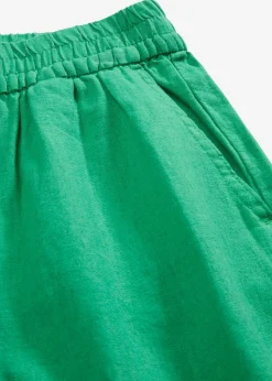 bonprix bonprix Bermudas sin cierre de mezcla de lino vaporoso Verde ópalo Online