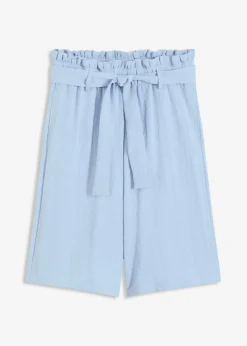 bonprix bonprix Bermudas sin cierre de mezcla de viscosa fluida Azul claro