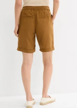 bonprix bonprix Bermudas tipo paperbag Marrón coñac Discount