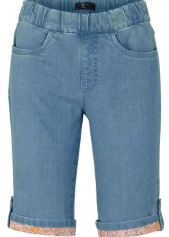 bonprix bonprix Bermudas vaqueras con dobladillo de color Denim claro Discount